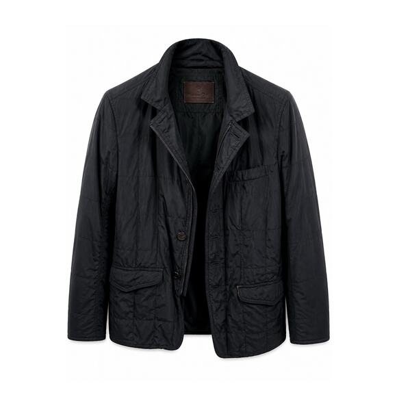 Massimo Dutti Jackets & Blazers - Massimo Dutti Womens Black Quilted Jacket Button Zip Casual Notch Collar Regular